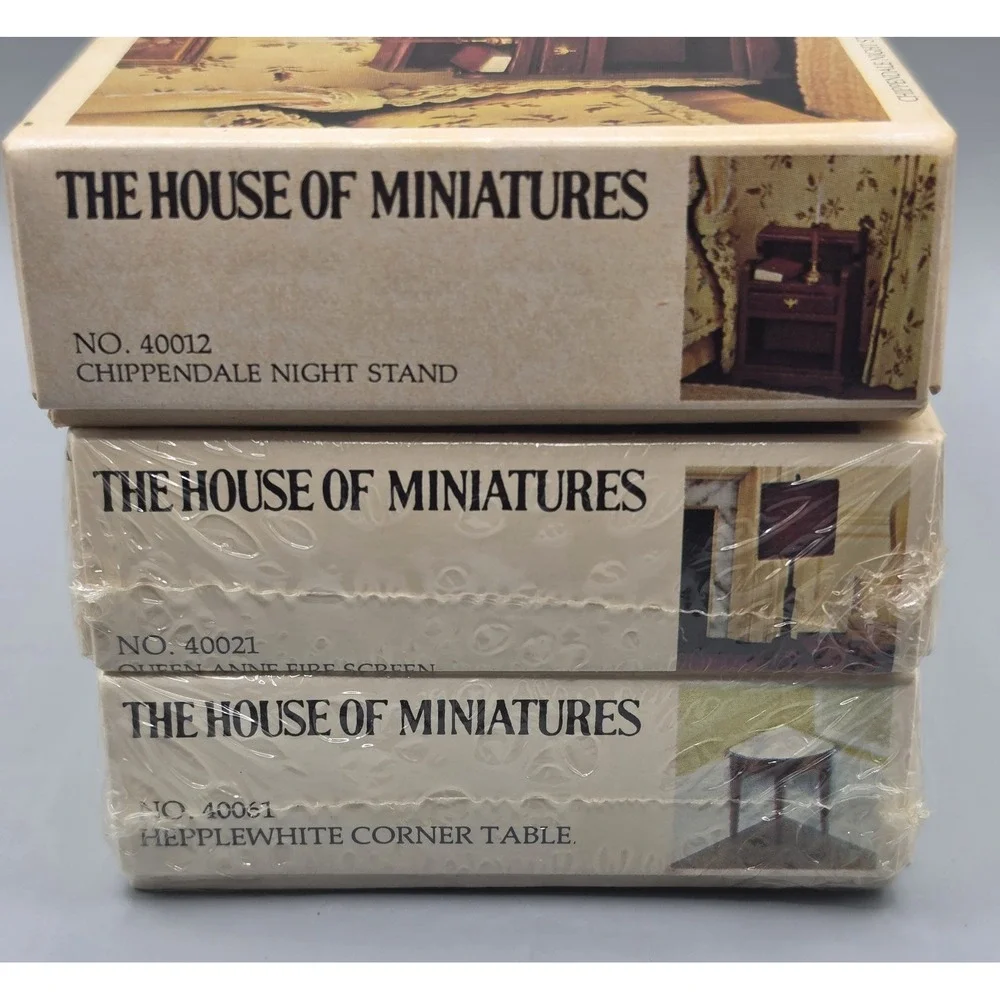 Vintage X-Acto House of Miniatures Wood Furniture Kits Lot of 3 1:12 Scale